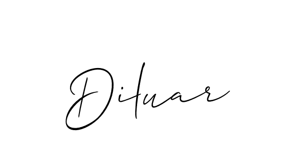 How to make Diluar signature? Allison_Script is a professional autograph style. Create handwritten signature for Diluar name. Diluar signature style 2 images and pictures png