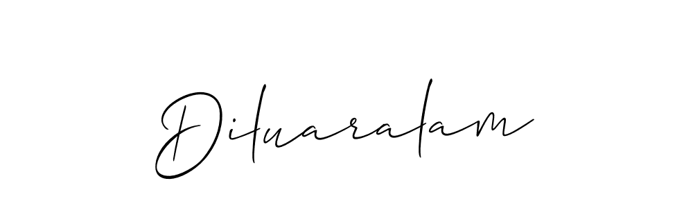 Make a beautiful signature design for name Diluaralam. With this signature (Allison_Script) style, you can create a handwritten signature for free. Diluaralam signature style 2 images and pictures png