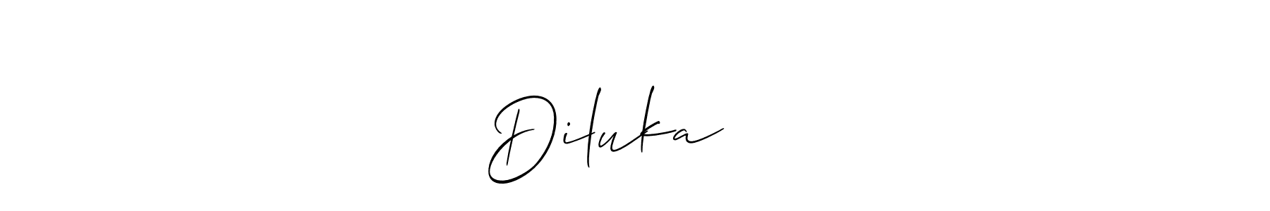 How to Draw Diluka❤️❤️ signature style? Allison_Script is a latest design signature styles for name Diluka❤️❤️. Diluka❤️❤️ signature style 2 images and pictures png