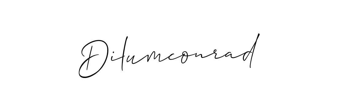 Also we have Dilumconrad name is the best signature style. Create professional handwritten signature collection using Allison_Script autograph style. Dilumconrad signature style 2 images and pictures png