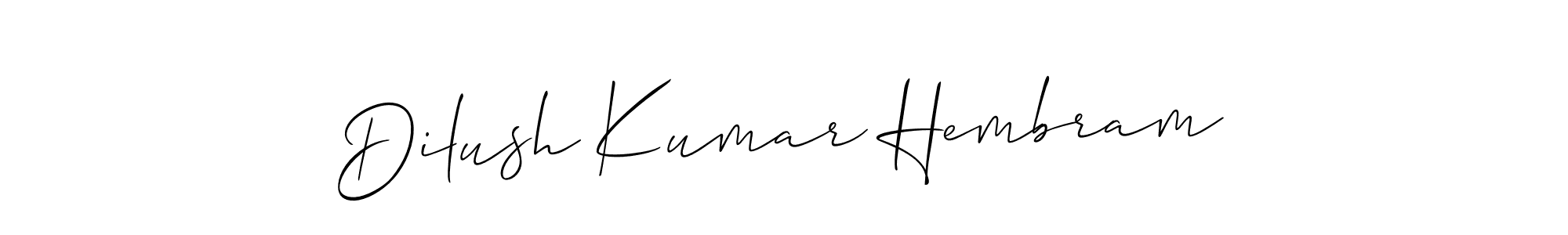 Also we have Dilush Kumar Hembram name is the best signature style. Create professional handwritten signature collection using Allison_Script autograph style. Dilush Kumar Hembram signature style 2 images and pictures png
