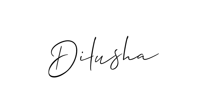 Use a signature maker to create a handwritten signature online. With this signature software, you can design (Allison_Script) your own signature for name Dilusha. Dilusha signature style 2 images and pictures png