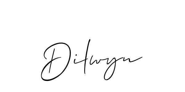 Also You can easily find your signature by using the search form. We will create Dilwyn name handwritten signature images for you free of cost using Allison_Script sign style. Dilwyn signature style 2 images and pictures png