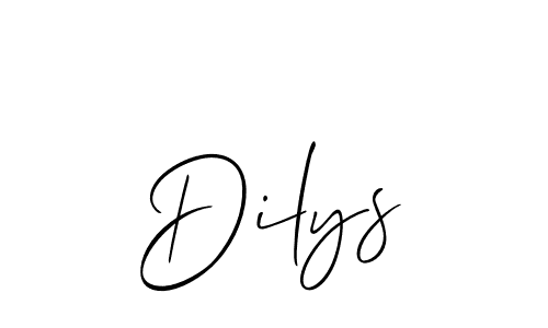 Allison_Script is a professional signature style that is perfect for those who want to add a touch of class to their signature. It is also a great choice for those who want to make their signature more unique. Get Dilys name to fancy signature for free. Dilys signature style 2 images and pictures png