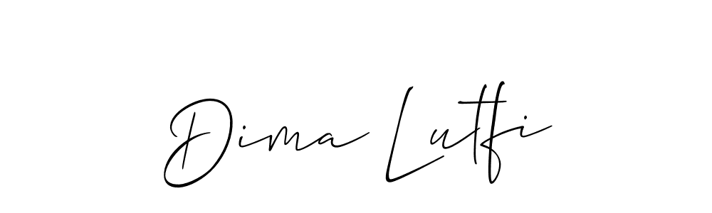if you are searching for the best signature style for your name Dima Lutfi. so please give up your signature search. here we have designed multiple signature styles  using Allison_Script. Dima Lutfi signature style 2 images and pictures png