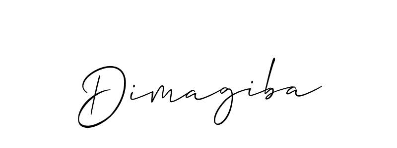 Use a signature maker to create a handwritten signature online. With this signature software, you can design (Allison_Script) your own signature for name Dimagiba. Dimagiba signature style 2 images and pictures png