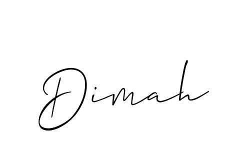 The best way (Allison_Script) to make a short signature is to pick only two or three words in your name. The name Dimah include a total of six letters. For converting this name. Dimah signature style 2 images and pictures png