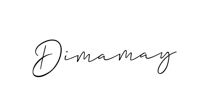 Make a beautiful signature design for name Dimamay. With this signature (Allison_Script) style, you can create a handwritten signature for free. Dimamay signature style 2 images and pictures png