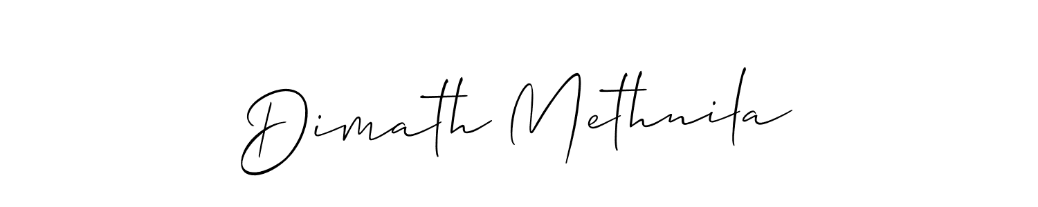 Use a signature maker to create a handwritten signature online. With this signature software, you can design (Allison_Script) your own signature for name Dimath Methnila. Dimath Methnila signature style 2 images and pictures png