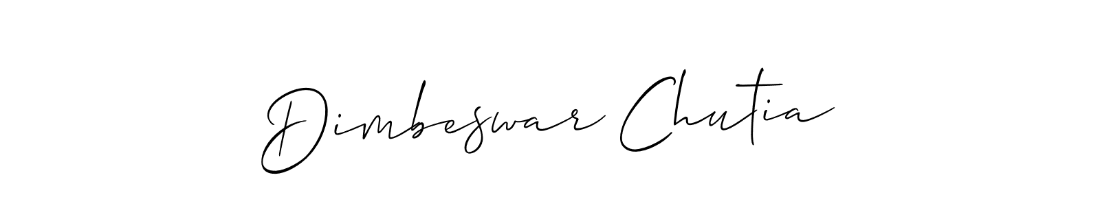 Also we have Dimbeswar Chutia name is the best signature style. Create professional handwritten signature collection using Allison_Script autograph style. Dimbeswar Chutia signature style 2 images and pictures png