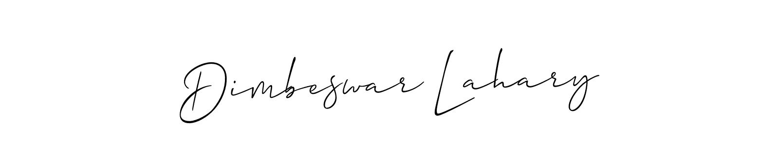 It looks lik you need a new signature style for name Dimbeswar Lahary. Design unique handwritten (Allison_Script) signature with our free signature maker in just a few clicks. Dimbeswar Lahary signature style 2 images and pictures png