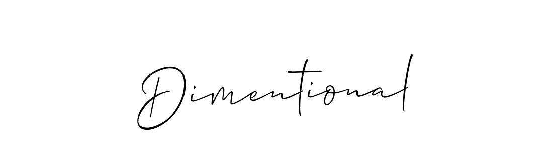Use a signature maker to create a handwritten signature online. With this signature software, you can design (Allison_Script) your own signature for name Dimentional. Dimentional signature style 2 images and pictures png