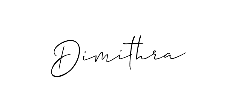 Use a signature maker to create a handwritten signature online. With this signature software, you can design (Allison_Script) your own signature for name Dimithra. Dimithra signature style 2 images and pictures png