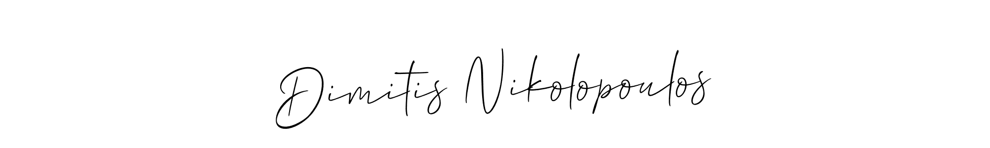 Also You can easily find your signature by using the search form. We will create Dimitis Nikolopoulos name handwritten signature images for you free of cost using Allison_Script sign style. Dimitis Nikolopoulos signature style 2 images and pictures png