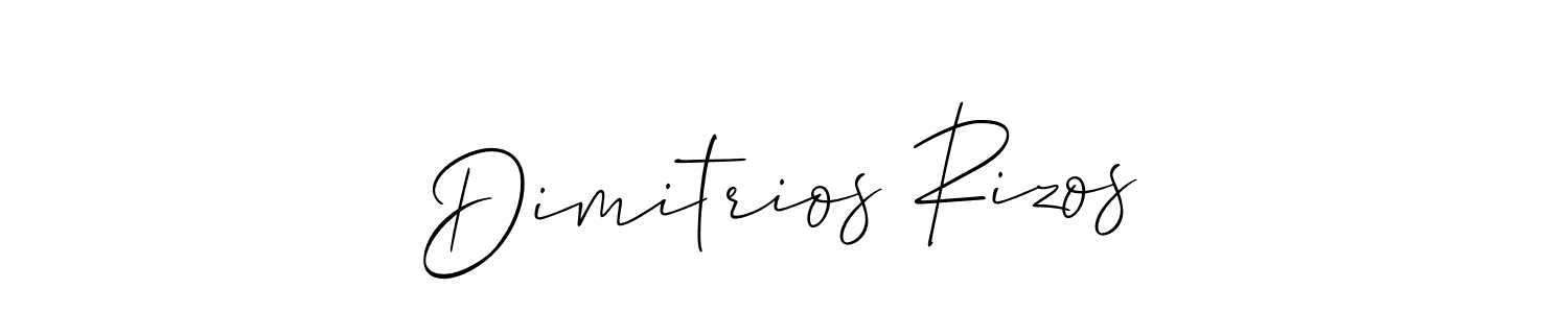 This is the best signature style for the Dimitrios Rizos name. Also you like these signature font (Allison_Script). Mix name signature. Dimitrios Rizos signature style 2 images and pictures png