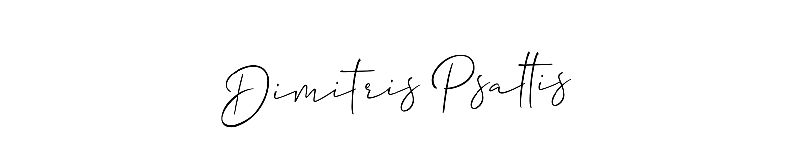 Create a beautiful signature design for name Dimitris Psaltis. With this signature (Allison_Script) fonts, you can make a handwritten signature for free. Dimitris Psaltis signature style 2 images and pictures png