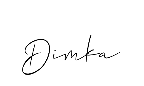 How to make Dimka name signature. Use Allison_Script style for creating short signs online. This is the latest handwritten sign. Dimka signature style 2 images and pictures png