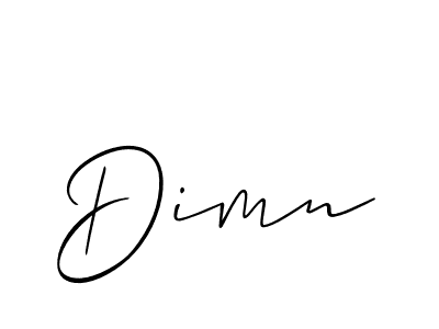 The best way (Allison_Script) to make a short signature is to pick only two or three words in your name. The name Dimn include a total of six letters. For converting this name. Dimn signature style 2 images and pictures png