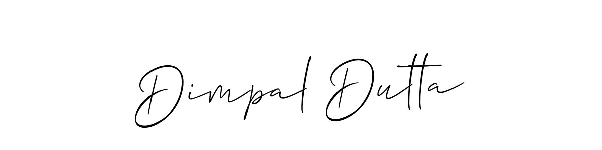 Create a beautiful signature design for name Dimpal Dutta. With this signature (Allison_Script) fonts, you can make a handwritten signature for free. Dimpal Dutta signature style 2 images and pictures png