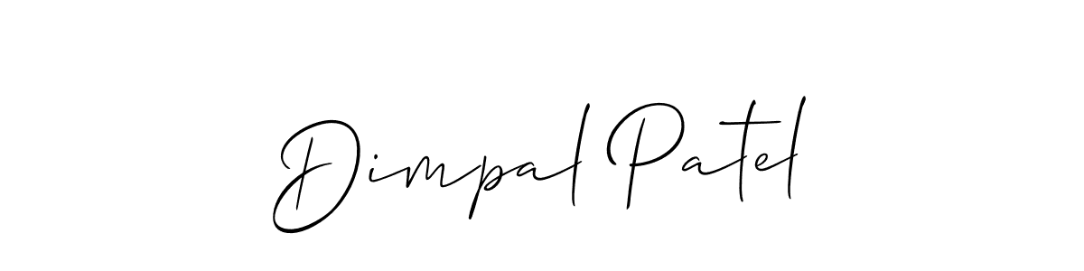 How to make Dimpal Patel signature? Allison_Script is a professional autograph style. Create handwritten signature for Dimpal Patel name. Dimpal Patel signature style 2 images and pictures png