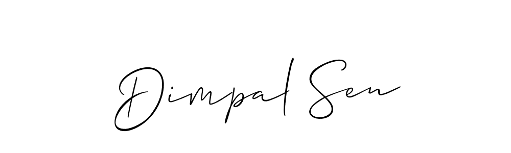 Use a signature maker to create a handwritten signature online. With this signature software, you can design (Allison_Script) your own signature for name Dimpal Sen. Dimpal Sen signature style 2 images and pictures png