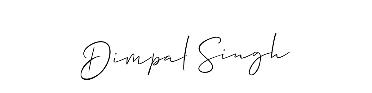 How to make Dimpal Singh signature? Allison_Script is a professional autograph style. Create handwritten signature for Dimpal Singh name. Dimpal Singh signature style 2 images and pictures png
