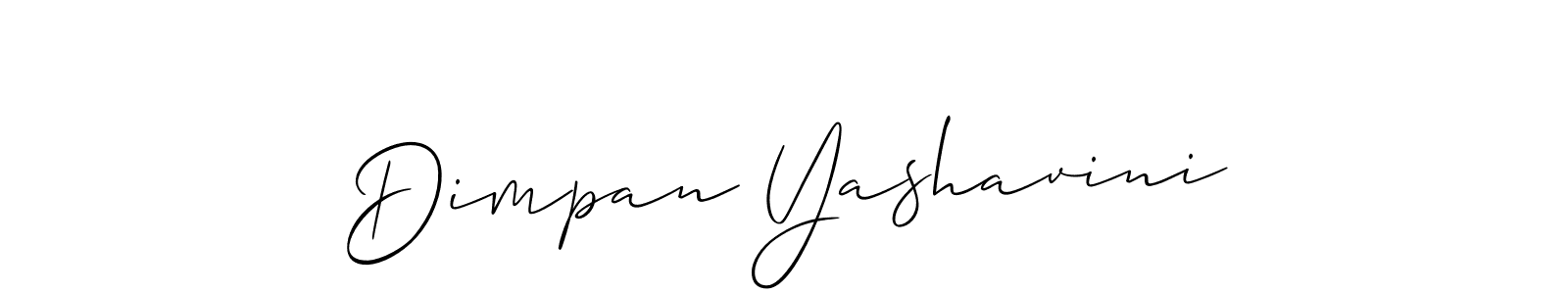 Dimpan Yashavini stylish signature style. Best Handwritten Sign (Allison_Script) for my name. Handwritten Signature Collection Ideas for my name Dimpan Yashavini. Dimpan Yashavini signature style 2 images and pictures png