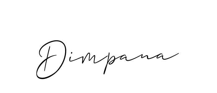 Create a beautiful signature design for name Dimpana. With this signature (Allison_Script) fonts, you can make a handwritten signature for free. Dimpana signature style 2 images and pictures png