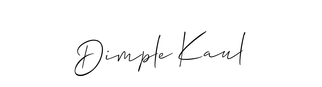 It looks lik you need a new signature style for name Dimple Kaul. Design unique handwritten (Allison_Script) signature with our free signature maker in just a few clicks. Dimple Kaul signature style 2 images and pictures png