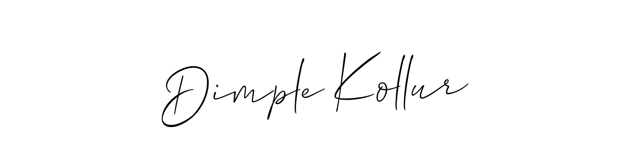 Make a short Dimple Kollur signature style. Manage your documents anywhere anytime using Allison_Script. Create and add eSignatures, submit forms, share and send files easily. Dimple Kollur signature style 2 images and pictures png