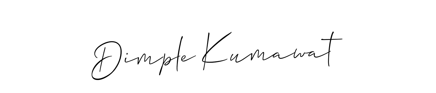 This is the best signature style for the Dimple Kumawat name. Also you like these signature font (Allison_Script). Mix name signature. Dimple Kumawat signature style 2 images and pictures png