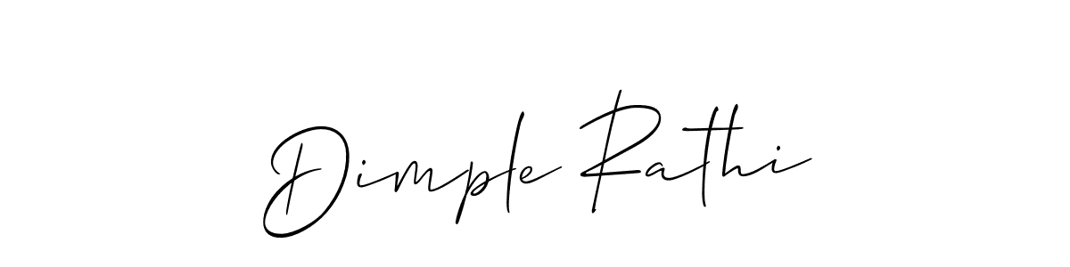 Make a short Dimple Rathi signature style. Manage your documents anywhere anytime using Allison_Script. Create and add eSignatures, submit forms, share and send files easily. Dimple Rathi signature style 2 images and pictures png