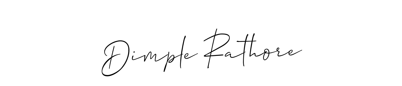How to make Dimple Rathore signature? Allison_Script is a professional autograph style. Create handwritten signature for Dimple Rathore name. Dimple Rathore signature style 2 images and pictures png