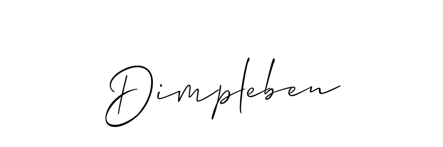 You should practise on your own different ways (Allison_Script) to write your name (Dimpleben) in signature. don't let someone else do it for you. Dimpleben signature style 2 images and pictures png