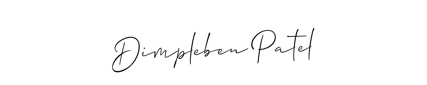 Also we have Dimpleben Patel name is the best signature style. Create professional handwritten signature collection using Allison_Script autograph style. Dimpleben Patel signature style 2 images and pictures png