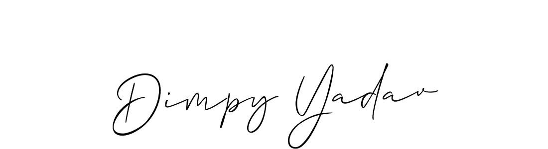 Dimpy Yadav stylish signature style. Best Handwritten Sign (Allison_Script) for my name. Handwritten Signature Collection Ideas for my name Dimpy Yadav. Dimpy Yadav signature style 2 images and pictures png