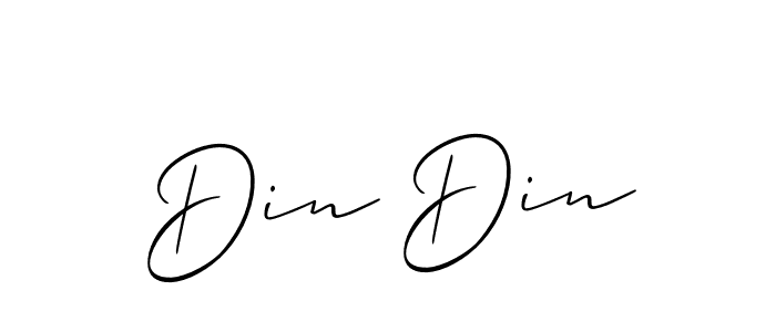 Best and Professional Signature Style for Din Din. Allison_Script Best Signature Style Collection. Din Din signature style 2 images and pictures png