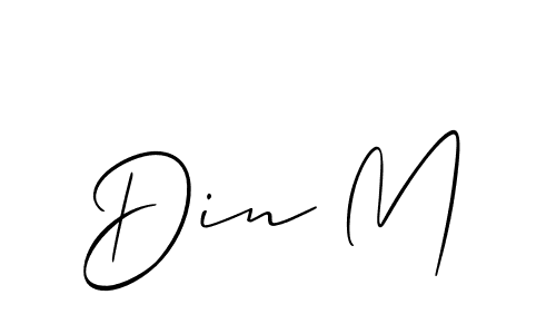 Similarly Allison_Script is the best handwritten signature design. Signature creator online .You can use it as an online autograph creator for name Din M. Din M signature style 2 images and pictures png