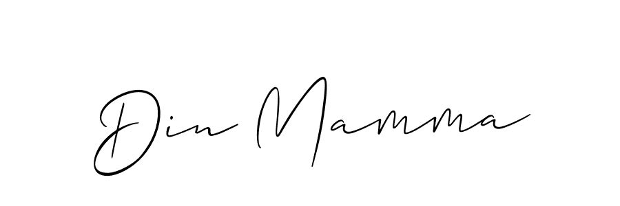 Best and Professional Signature Style for Din Mamma. Allison_Script Best Signature Style Collection. Din Mamma signature style 2 images and pictures png