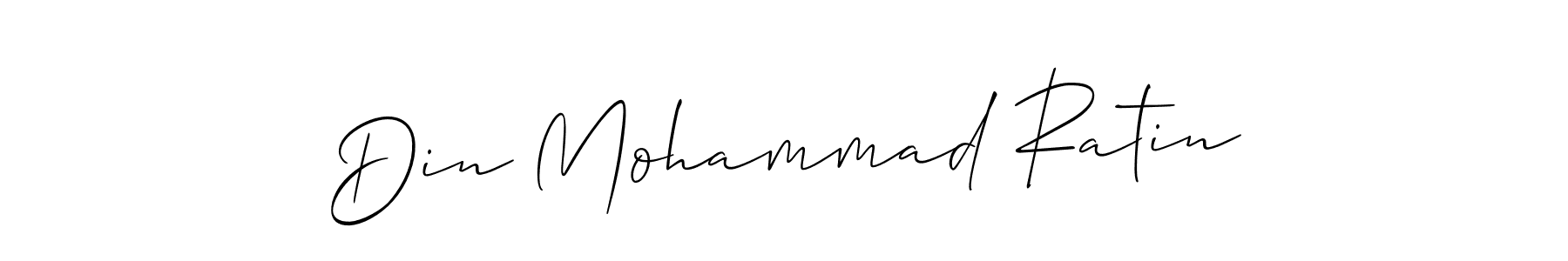 Similarly Allison_Script is the best handwritten signature design. Signature creator online .You can use it as an online autograph creator for name Din Mohammad Ratin. Din Mohammad Ratin signature style 2 images and pictures png