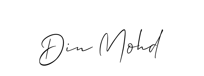 How to make Din Mohd signature? Allison_Script is a professional autograph style. Create handwritten signature for Din Mohd name. Din Mohd signature style 2 images and pictures png