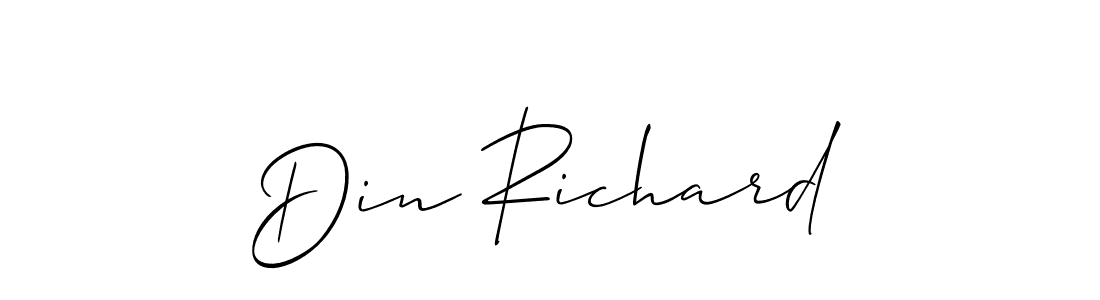 Also we have Din Richard name is the best signature style. Create professional handwritten signature collection using Allison_Script autograph style. Din Richard signature style 2 images and pictures png