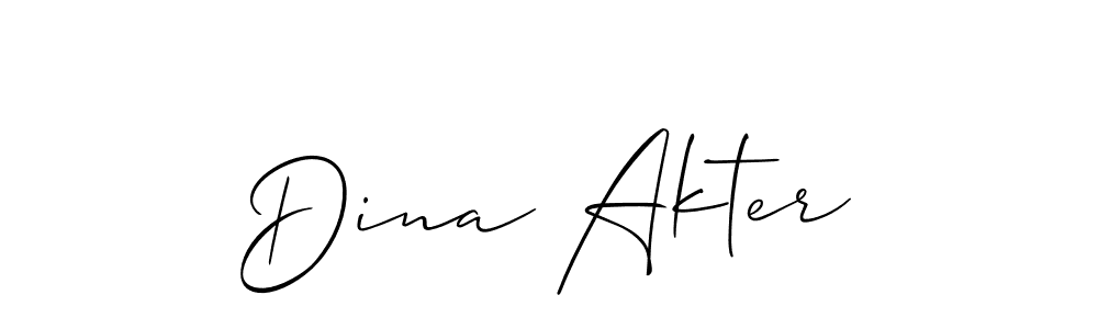 Best and Professional Signature Style for Dina Akter. Allison_Script Best Signature Style Collection. Dina Akter signature style 2 images and pictures png