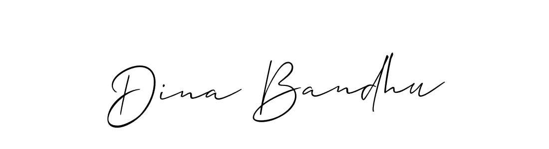 Create a beautiful signature design for name Dina Bandhu. With this signature (Allison_Script) fonts, you can make a handwritten signature for free. Dina Bandhu signature style 2 images and pictures png