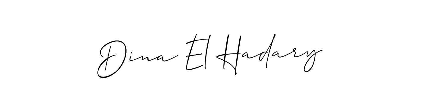 Make a beautiful signature design for name Dina El Hadary. With this signature (Allison_Script) style, you can create a handwritten signature for free. Dina El Hadary signature style 2 images and pictures png