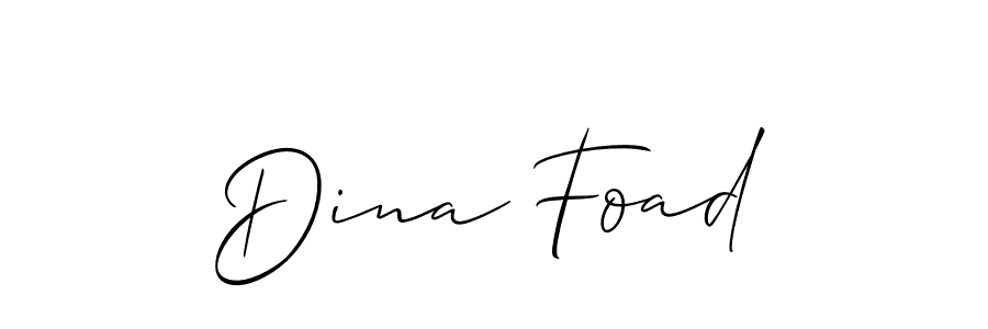 Similarly Allison_Script is the best handwritten signature design. Signature creator online .You can use it as an online autograph creator for name Dina Foad. Dina Foad signature style 2 images and pictures png