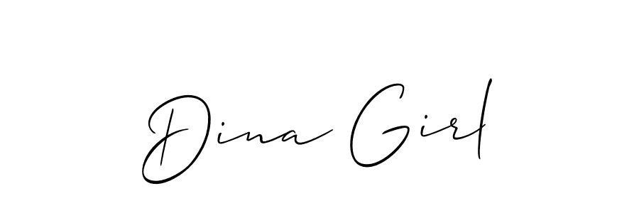 Design your own signature with our free online signature maker. With this signature software, you can create a handwritten (Allison_Script) signature for name Dina Girl. Dina Girl signature style 2 images and pictures png