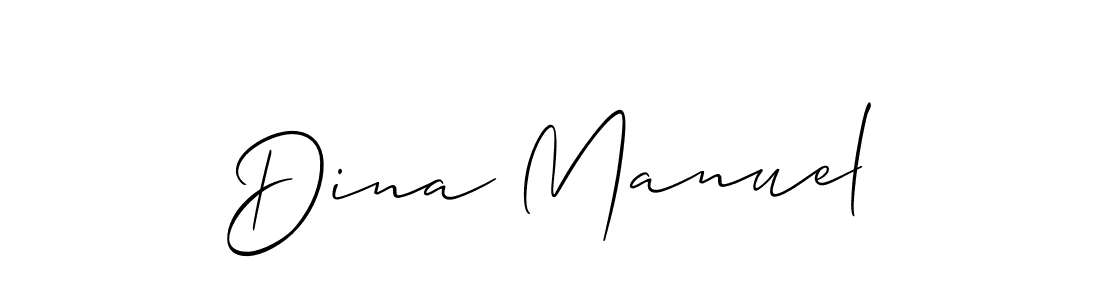 Make a beautiful signature design for name Dina Manuel. With this signature (Allison_Script) style, you can create a handwritten signature for free. Dina Manuel signature style 2 images and pictures png