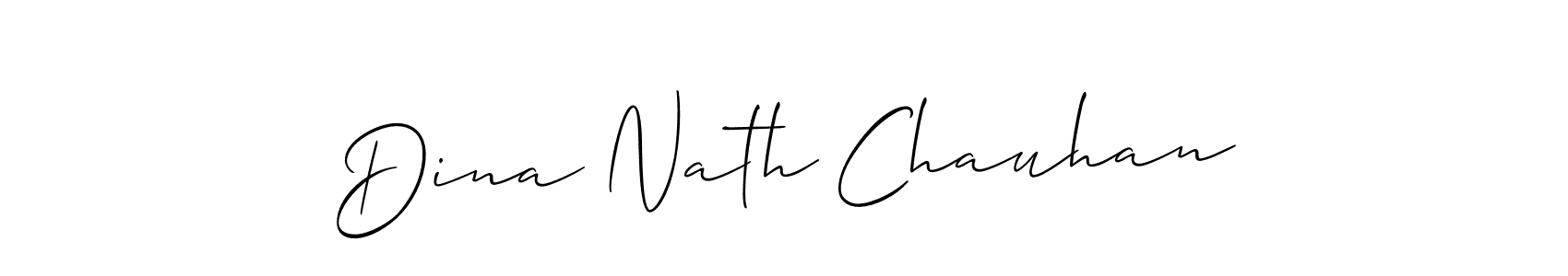 It looks lik you need a new signature style for name Dina Nath Chauhan. Design unique handwritten (Allison_Script) signature with our free signature maker in just a few clicks. Dina Nath Chauhan signature style 2 images and pictures png