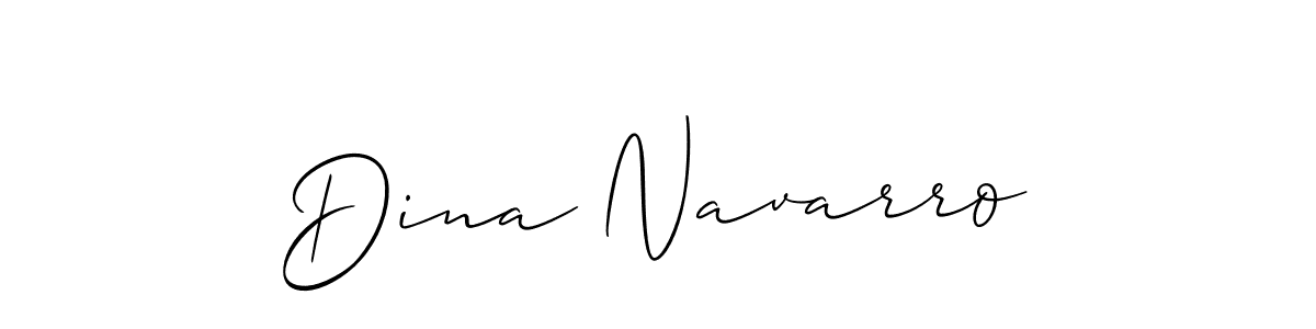 It looks lik you need a new signature style for name Dina Navarro. Design unique handwritten (Allison_Script) signature with our free signature maker in just a few clicks. Dina Navarro signature style 2 images and pictures png